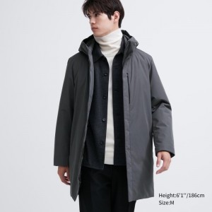 Abrigos Uniqlo Hybrid Down Hombre Gris | 6509060