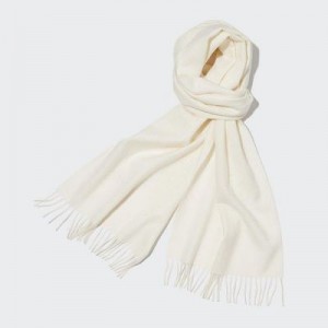 Bufandas Uniqlo Cashmere Mujer Blancas | 1556214