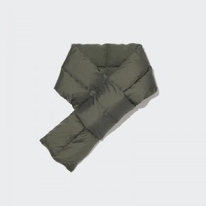 Bufandas Uniqlo HEATTECH Lined Padded Mujer Verde Oliva | 6675363
