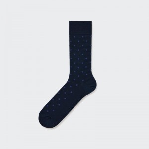 Calcetines Uniqlo Dotted Hombre Azul Marino | 6664995