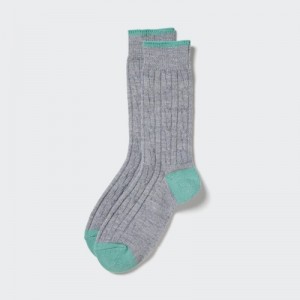 Calcetines Uniqlo HEATTECH Cable Mujer Gris | 6240787