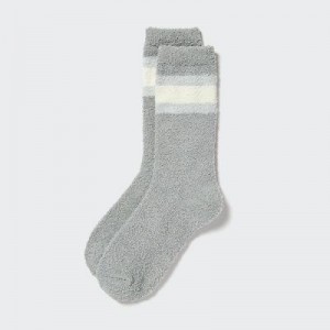 Calcetines Uniqlo HEATTECH Soft Fluffy Mujer Gris | 5763860