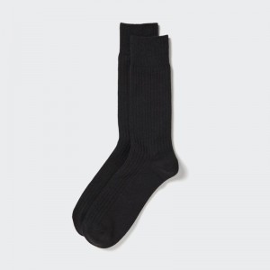 Calcetines Uniqlo Heattech Wide Ribbed Hombre Negras | 4529302