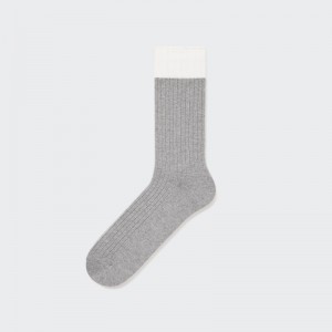 Calcetines Uniqlo Silket Ribbed Hombre Gris | 5357756