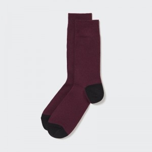 Calcetines Uniqlo Socks Hombre Burdeos | 7972545