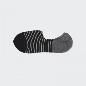 Calcetines Uniqlo Striped Low Cut Hombre Negras | 4509548