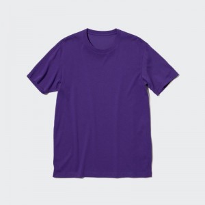 Camiseta Uniqlo Dry Color Crew Neck Short-Sleeve Mujer Moradas | 4005775