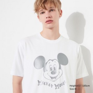 Camiseta Uniqlo Mickey Shines UT Short-Sleeve Mujer Blancas | 1853950