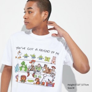 Camiseta Uniqlo Pixar Art Ut Short-sleeve Graphic Kazuma Mikami Hombre Blancas | 8790834