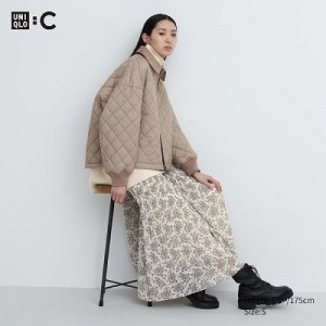 Falda Uniqlo Chiffon Pleated Mujer Blancas | 6148755