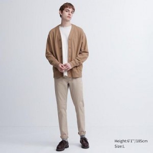 Jeans Uniqlo Ultra Stretch Color Mujer Beige | 8460167