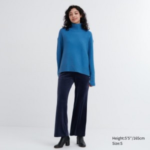 Pantalon Uniqlo Ultra Stretch Smooth Lounge Mujer Azul Marino | 1050334