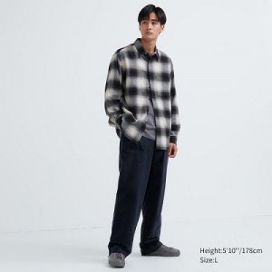 Pantalon Uniqlo Utility Work Mujer Azul Marino | 7881735