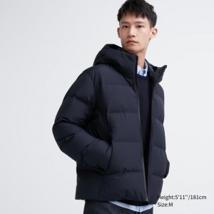 Parka Uniqlo 3d Cut Seamless Down Hombre Azul Marino | 7435693