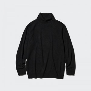 Suéteres Uniqlo Cashmere Turtleneck Long-sleeve Hombre Negras | 3248400