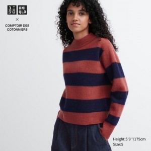Suéteres Uniqlo Premium Lambswool Long-Sleeve Mujer Rojas | 182799