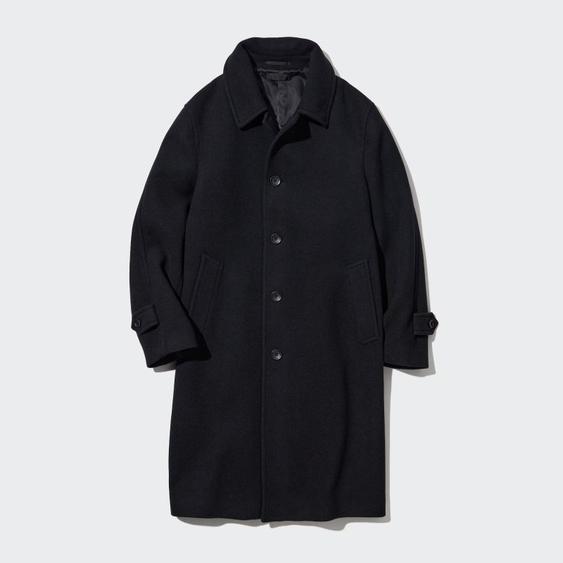 Abrigos Uniqlo Balmacaan Hombre Azul Marino | 3453085
