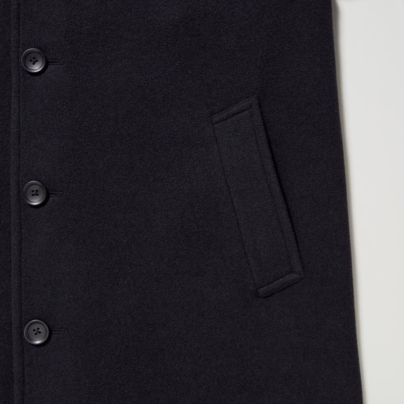 Abrigos Uniqlo Balmacaan Hombre Azul Marino | 3453085