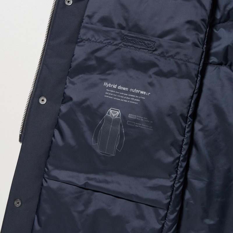 Abrigos Uniqlo Hybrid Down Hombre Azul Marino | 9145948