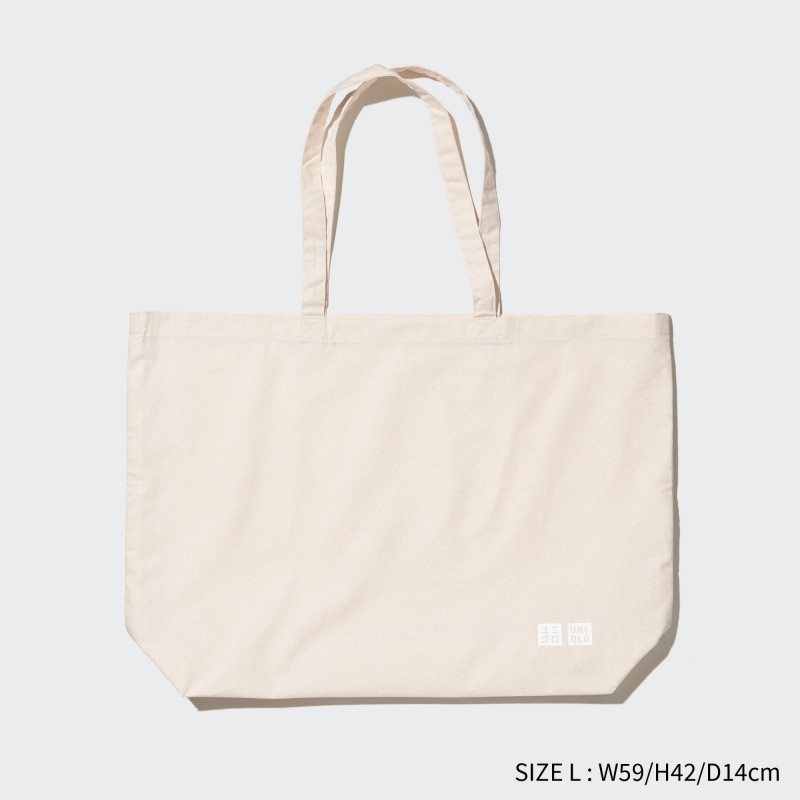 Bolsas Uniqlo Reusable Tote Medium Hombre Blancas | 6786512