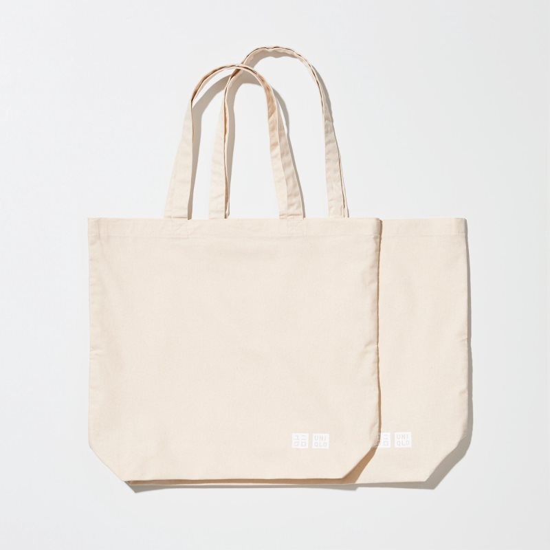 Bolsas Uniqlo Reusable Tote Medium Hombre Blancas | 6786512