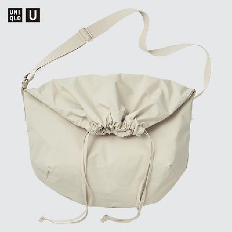 Bolso Tote Uniqlo Drawstring Mujer Blancas | 8409876