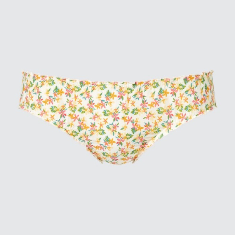 Bragas Uniqlo Frilled Mid-Rise Mujer Amarillo | 7871712