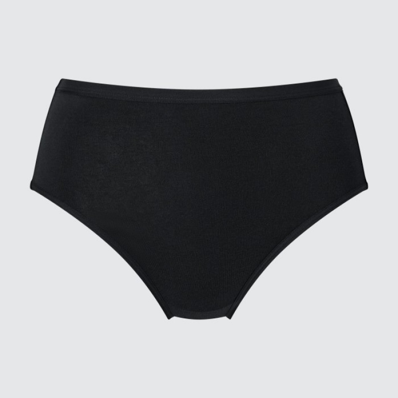 Bragas Uniqlo High Rise Basic Mujer Negras | 700543