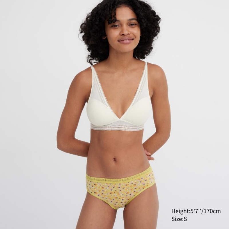 Bragas Uniqlo Mid-Rise Mujer Amarillo | 9198899