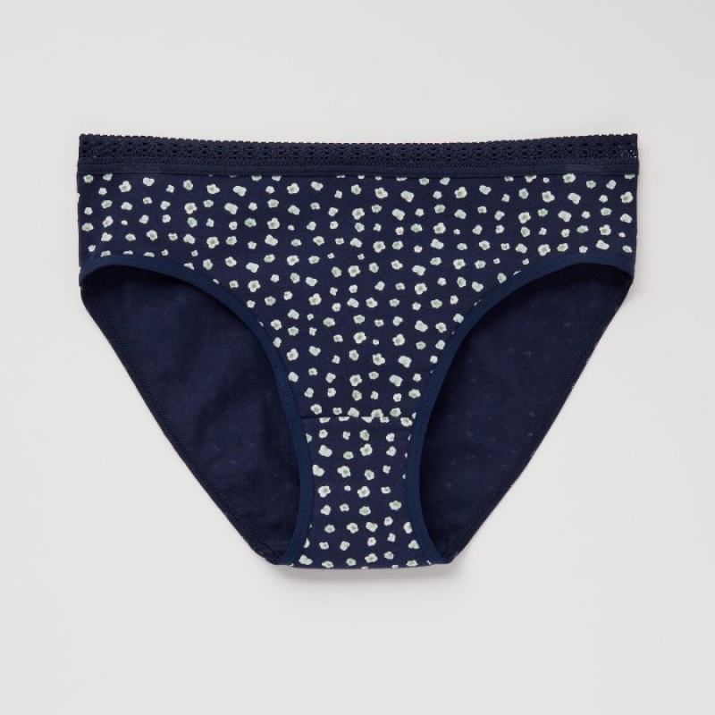 Bragas Uniqlo Mid-Rise Mujer Azul Marino | 1970155