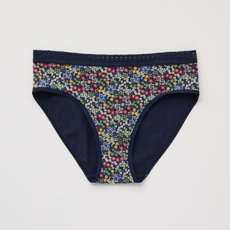 Bragas Uniqlo Mid-Rise Mujer Azul Marino | 4182682
