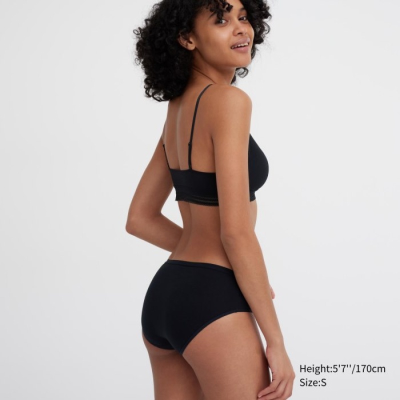 Bragas Uniqlo Mid-Rise Mujer Negras | 672359