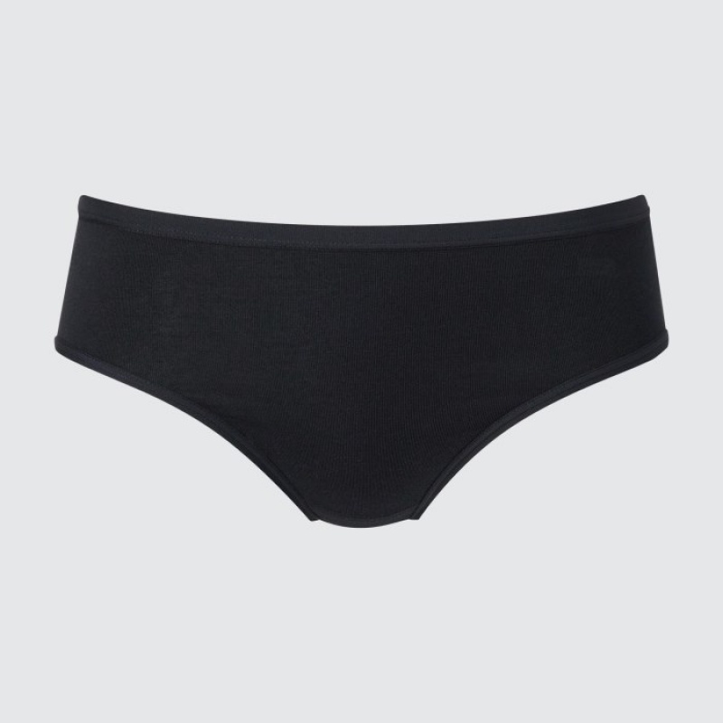 Bragas Uniqlo Mid-Rise Mujer Negras | 672359
