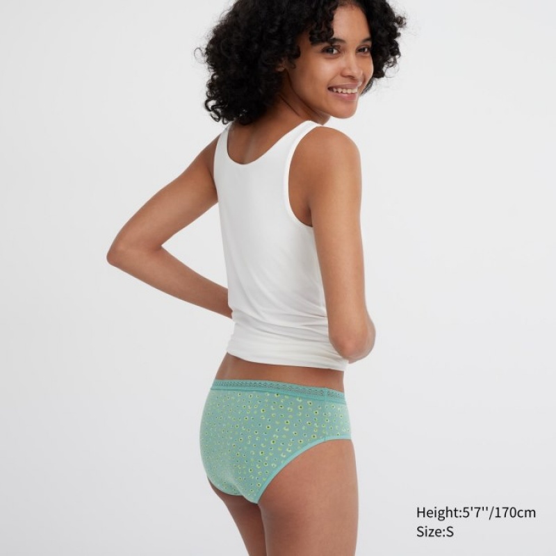 Bragas Uniqlo Mid-Rise Mujer Verde | 4267135