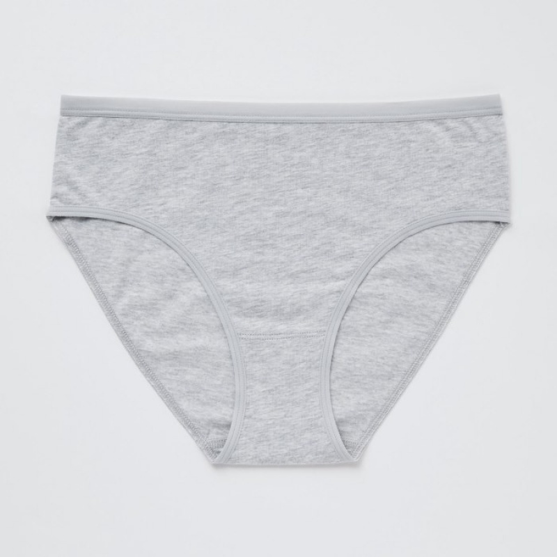 Bragas Uniqlo Mid Rise Basic Mujer Gris | 7748108