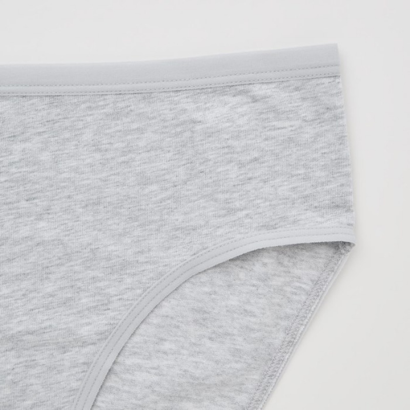 Bragas Uniqlo Mid Rise Basic Mujer Gris | 7748108