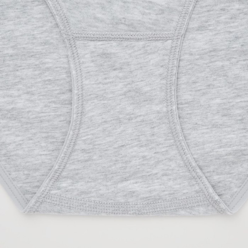 Bragas Uniqlo Mid Rise Basic Mujer Gris | 7748108