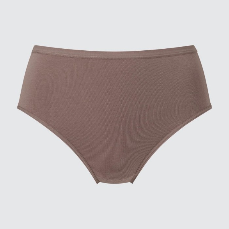 Bragas Uniqlo Plain High-Rise Mujer Marrones | 2726706