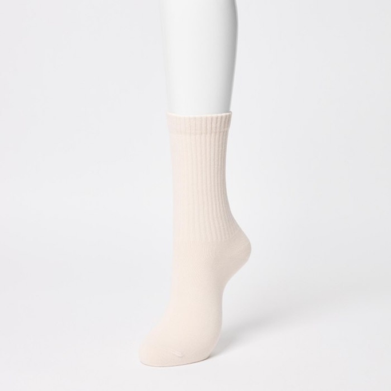 Calcetines Uniqlo 3 Pack Mujer Blancas | 2054841