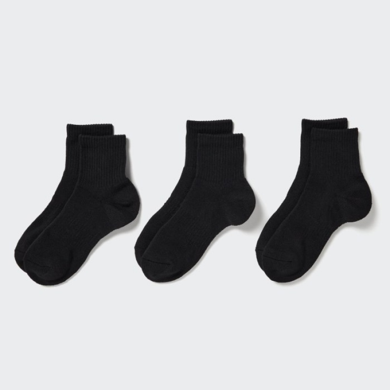 Calcetines Uniqlo 3 Pack Mujer Negras | 4966009