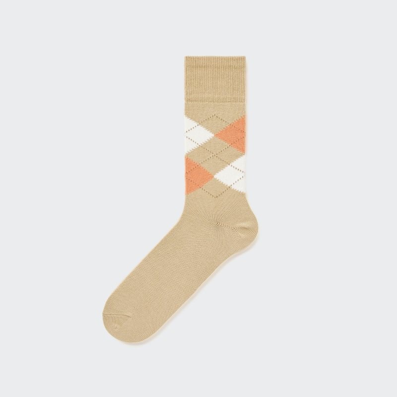 Calcetines Uniqlo Argyle Hombre Beige | 7527758