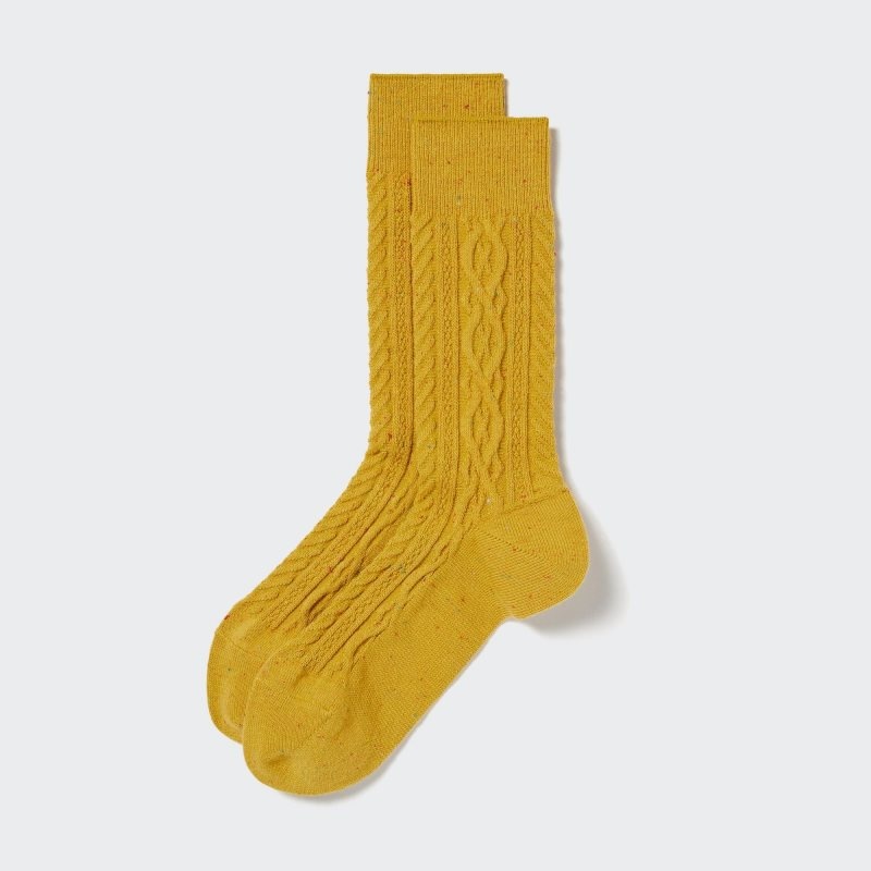 Calcetines Uniqlo Color Nep Cable Hombre Amarillo | 2266632