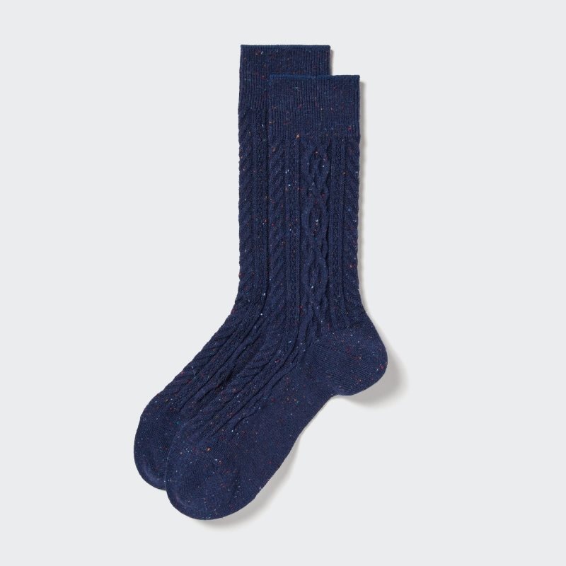 Calcetines Uniqlo Color Nep Cable Hombre Azules | 1579448