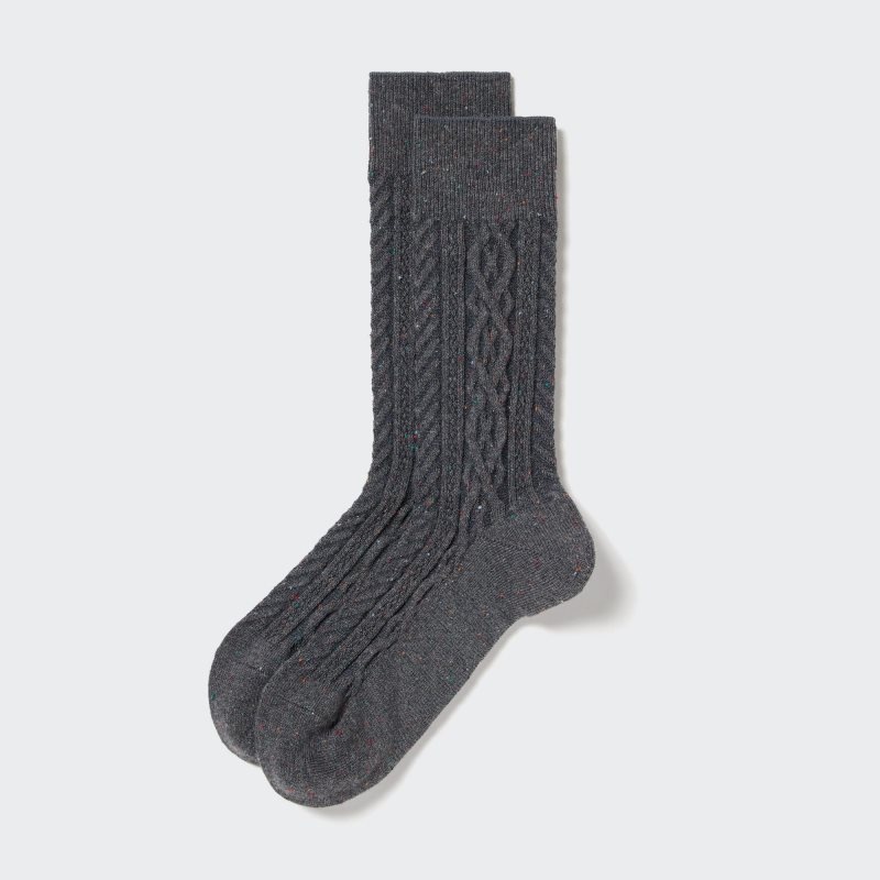 Calcetines Uniqlo Color Nep Cable Hombre Gris | 4692693