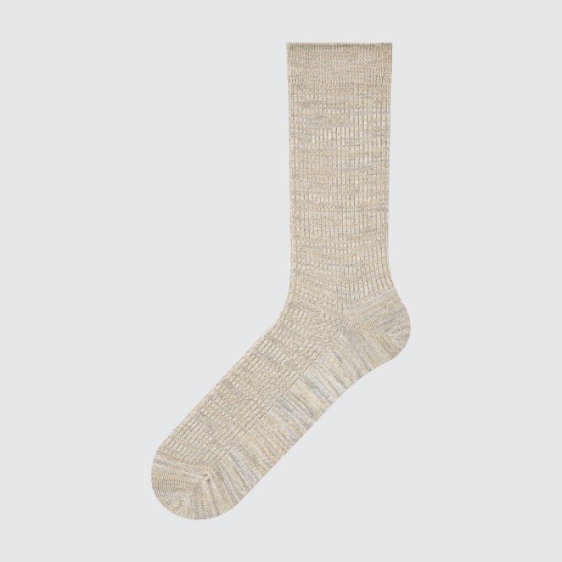 Calcetines Uniqlo Colorful 50 Mujer Beige | 162112