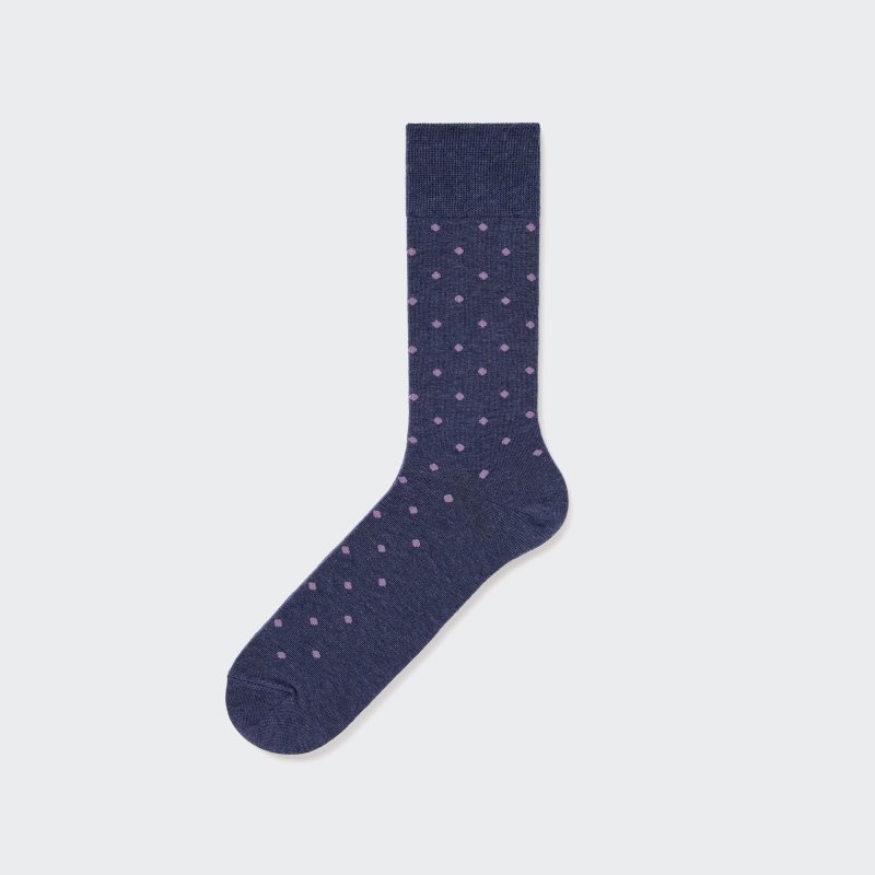 Calcetines Uniqlo Dotted Hombre Azul Marino | 2226926