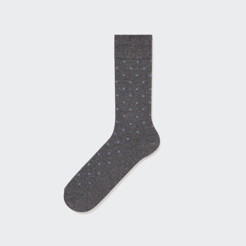 Calcetines Uniqlo Dotted Hombre Gris | 4575676