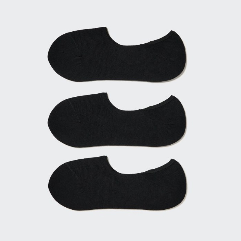 Calcetines Uniqlo Footsies (3 Pairs) Mujer Negras | 9064266