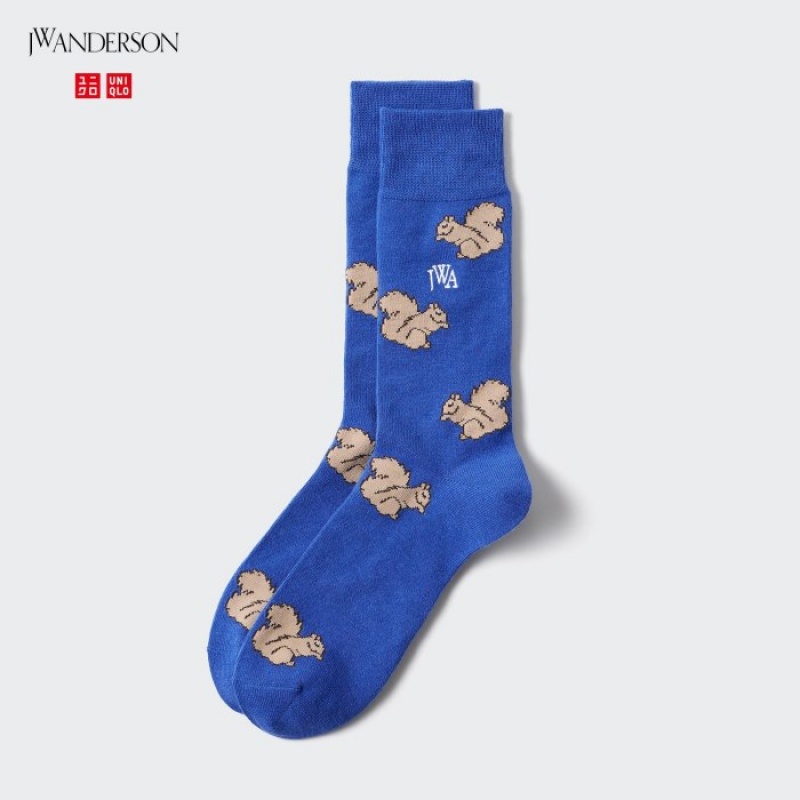Calcetines Uniqlo HEATTECH Anti-Odor Mujer Azules | 9753646