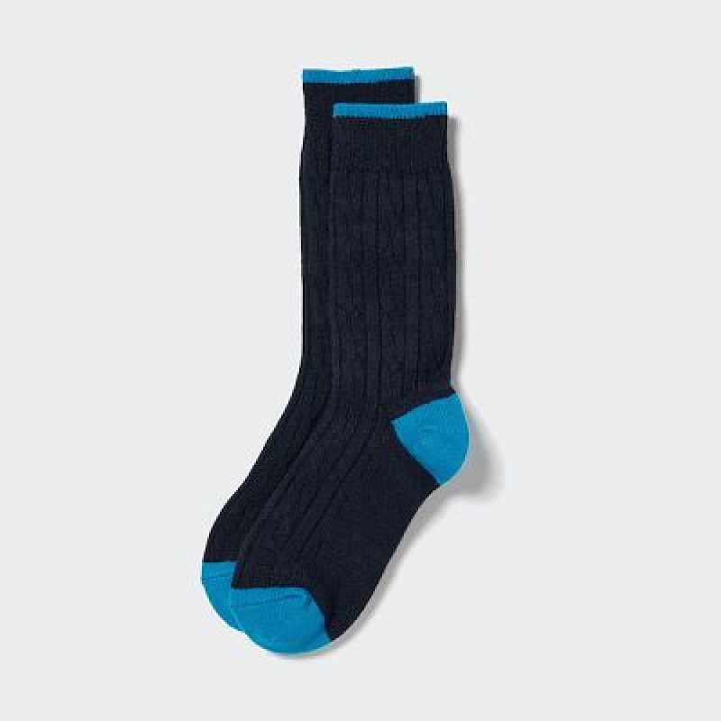 Calcetines Uniqlo HEATTECH Cable Mujer Azul Marino | 4850272